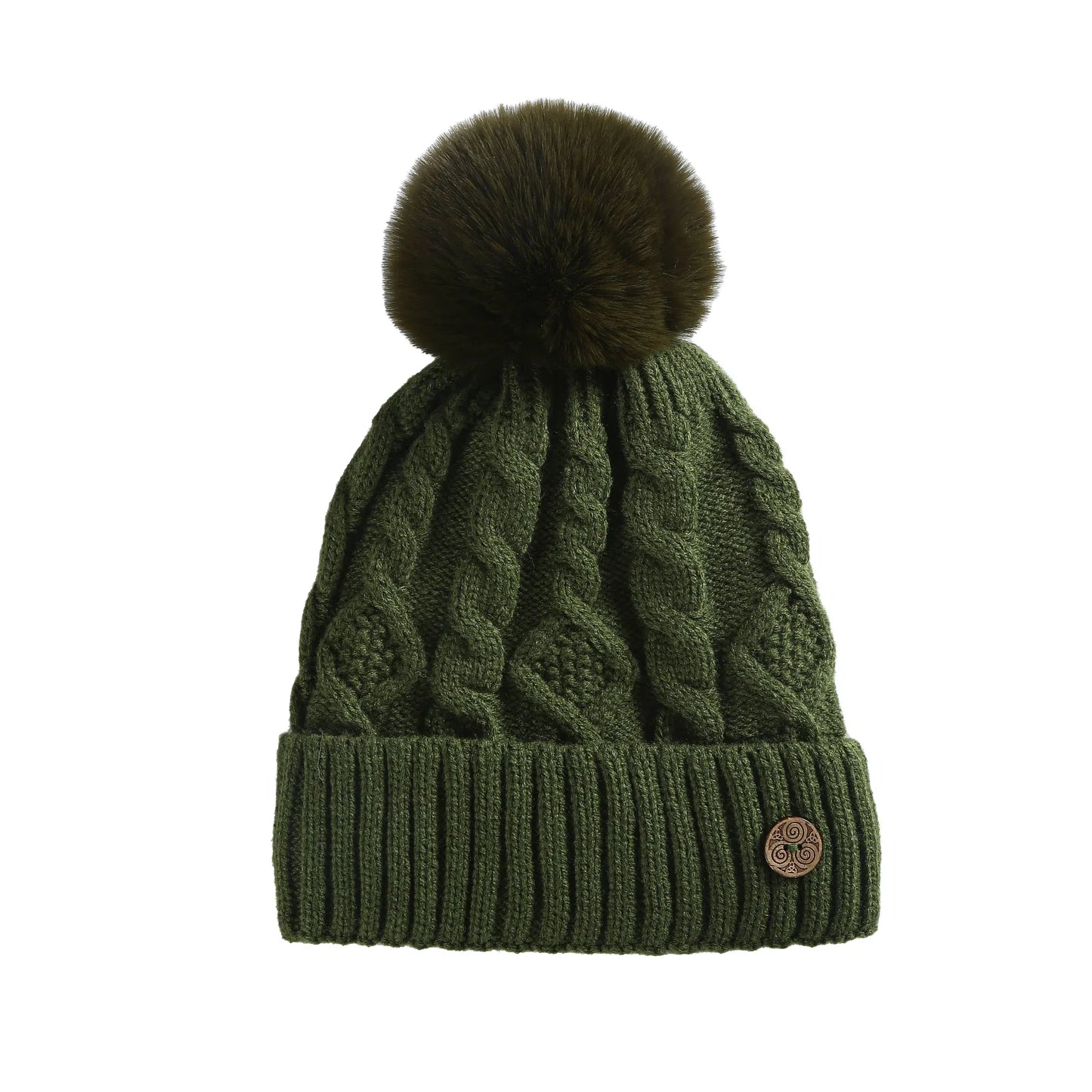 Celtic Weave Lined Bobble Hat