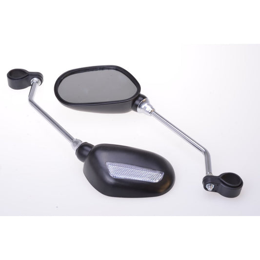 Double Bicycle Mirror With Reflector