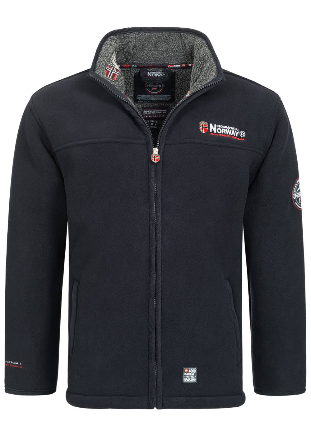 Geographical Norway Black MARINE Men's Fleece Jacket